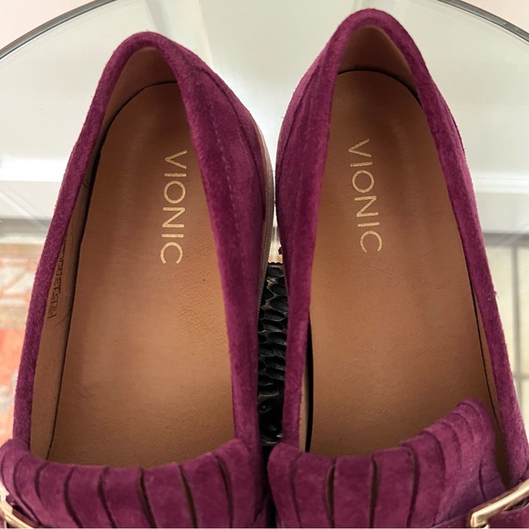 Vionic Suede Sunny Cambridge Kilte Slip-on On Loafers 10 - Picture 4 of 7